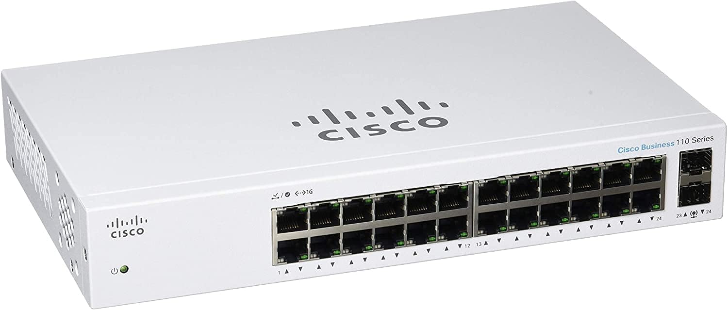Cisco Business CBS110-24T Unmanaged Switch | 24 Port GE | 2x1G SFP Shared | Limited Lifetime Protection (CBS110-24T-NA): Buy Online at Best Price in UAE - Amazon.ae